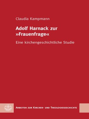 cover image of Adolf Harnack zur "Frauenfrage"